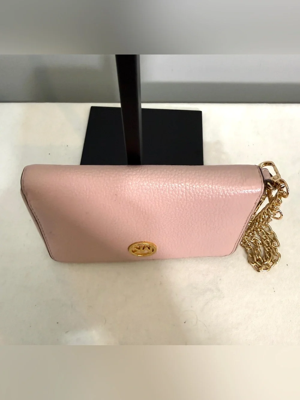 Michael Kors Blush Pink Pebbled Leather Wallet Wristlet with Replacement Strap